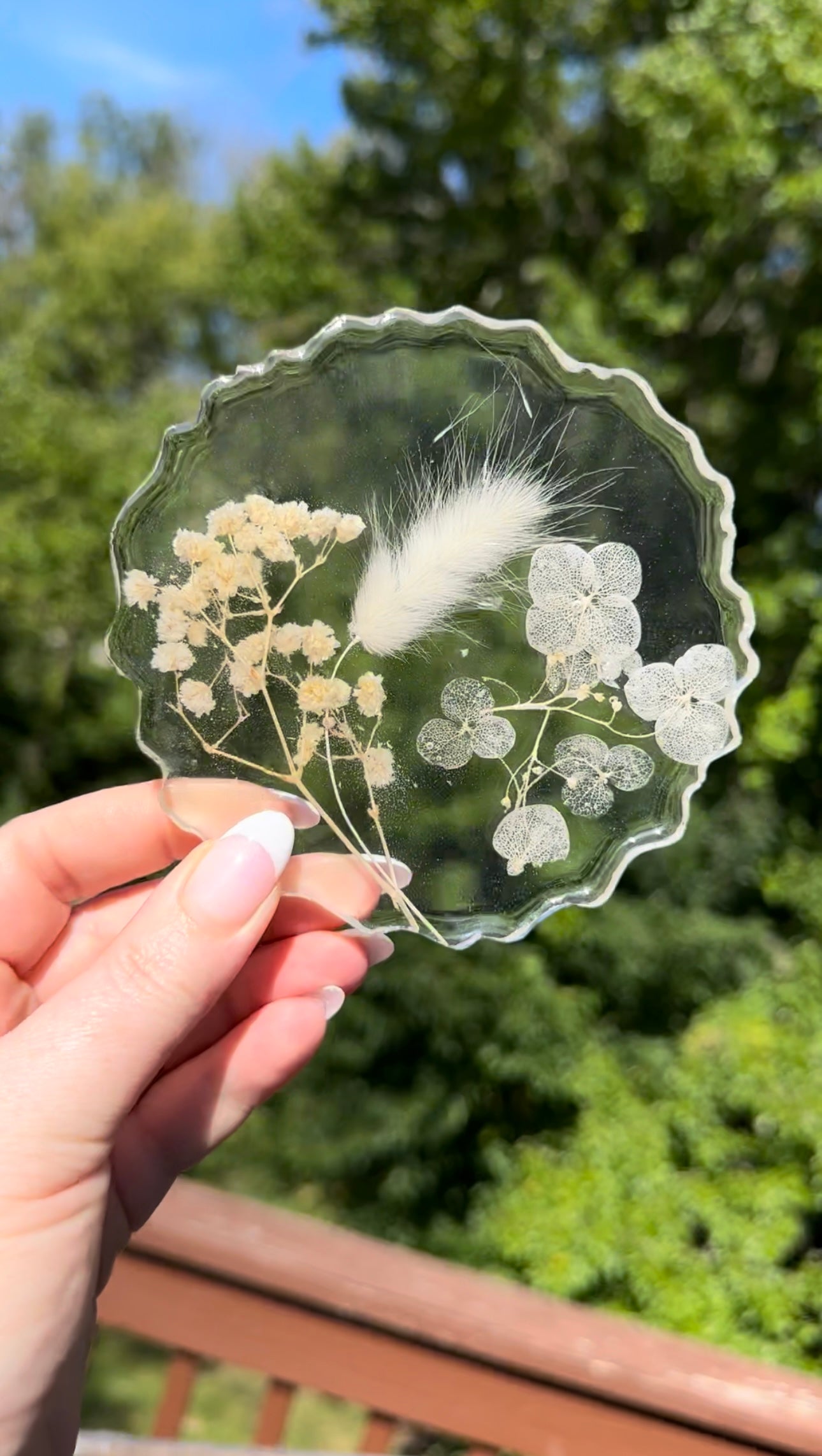 Fall Inspired Fresh Pressed Floral Coaster