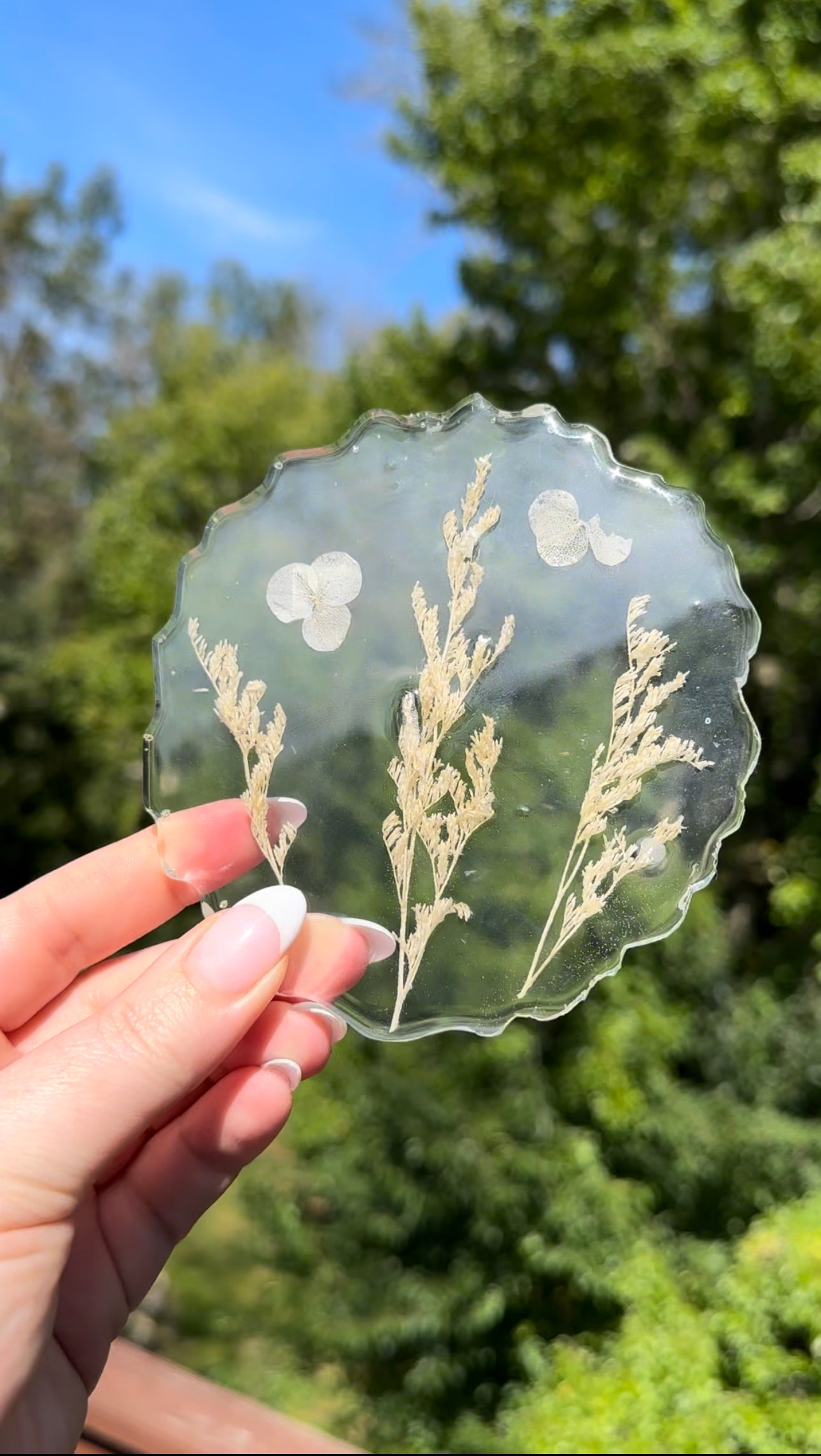 Fall Inspired Fresh Pressed Floral Coaster