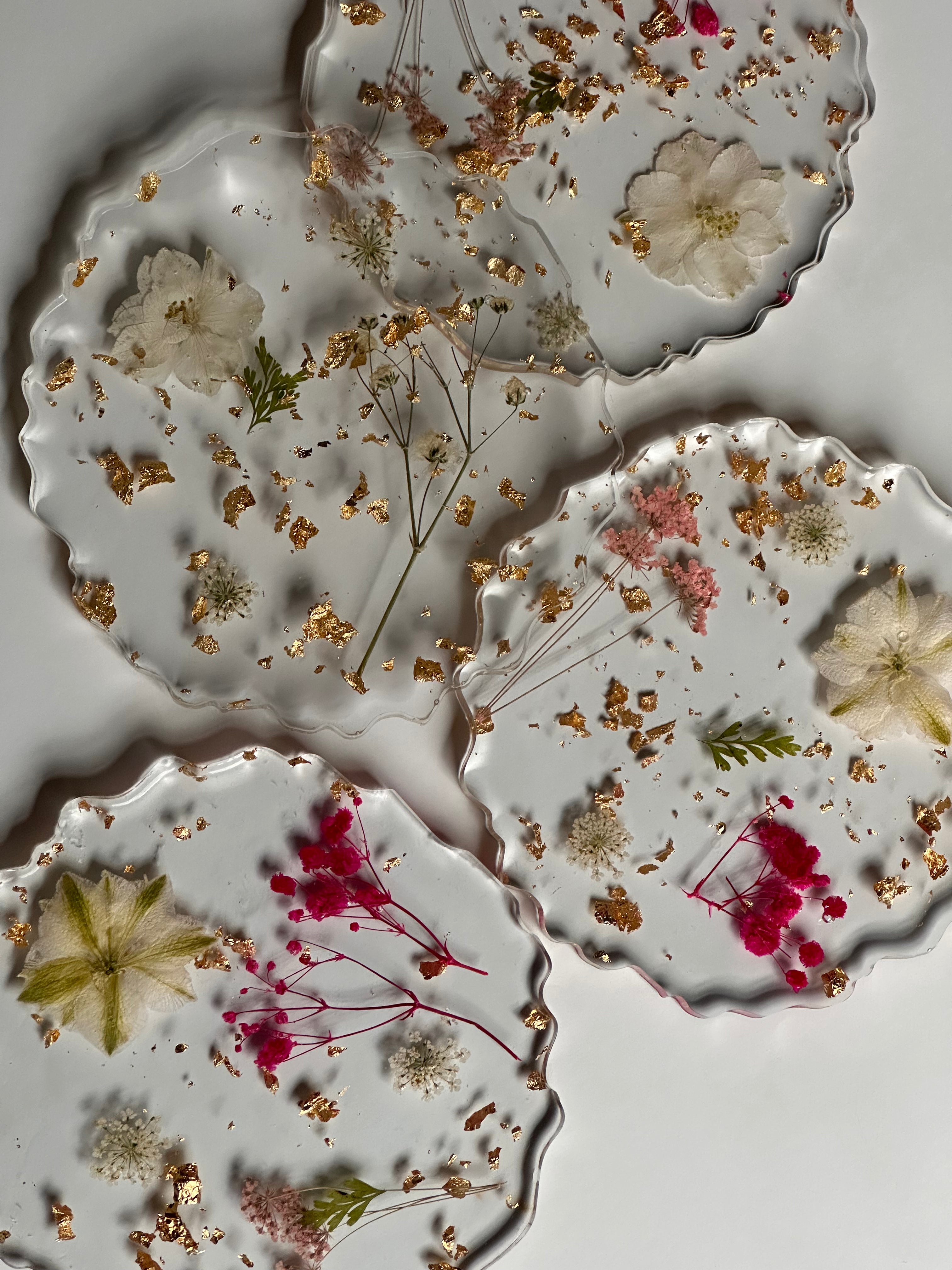 Fresh Pressed Flower Coaster