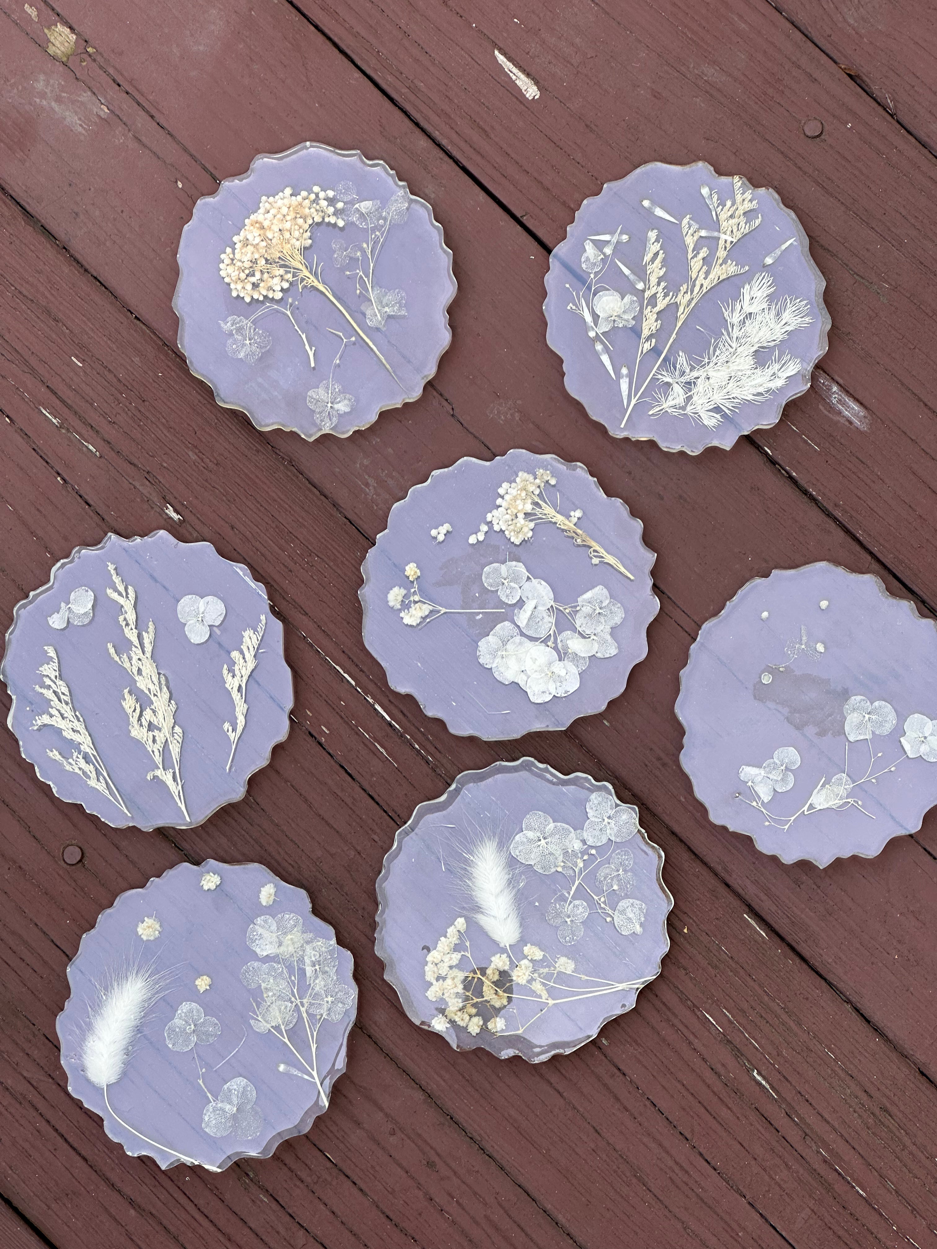Fall Inspired Fresh Pressed Floral Coaster
